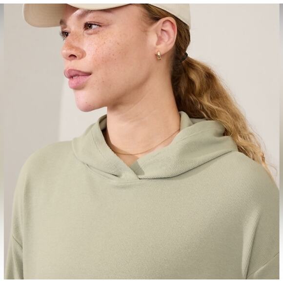 Athleta Presence Hoodie Moss Green Size Medium - Picture 5 of 7